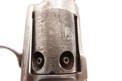 RARE Antique ALLEN & WHEELOCK Large Frame DOUBLE ACTION Percussion Revolver CIVIL WAR Era BAR HAMMER Pocket w/CYLINDER SCENE - Image 15 of 21