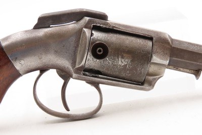 RARE Antique ALLEN & WHEELOCK Large Frame DOUBLE ACTION Percussion Revolver CIVIL WAR Era BAR HAMMER Pocket w/CYLINDER SCENE - Image 20 of 21