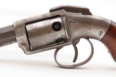 RARE Antique ALLEN & WHEELOCK Large Frame DOUBLE ACTION Percussion Revolver CIVIL WAR Era BAR HAMMER Pocket w/CYLINDER SCENE - Image 4 of 21