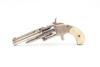 WILD WEST Antique SMITH & WESSON Number 1-1/2 .32 RF Revolver PEARL GRIPSFINE Wild West .32 Rimfire Spur Trigger - Image 2 of 16