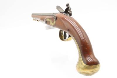 Late-1700s WILLIAMS of London Antique British FLINTLOCK Self Defense Pistol Late 18th Century Handgun with BRASS FURNITURE - Image 17 of 17