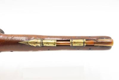 Late-1700s WILLIAMS of London Antique British FLINTLOCK Self Defense Pistol Late 18th Century Handgun with BRASS FURNITURE - Image 6 of 17