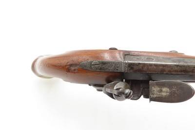 Late-1700s WILLIAMS of London Antique British FLINTLOCK Self Defense Pistol Late 18th Century Handgun with BRASS FURNITURE - Image 9 of 17