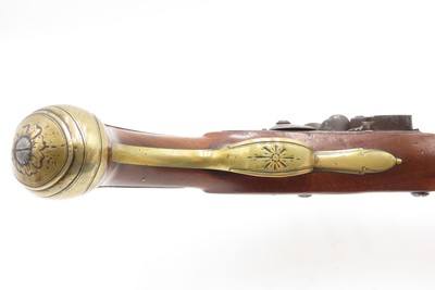 Late-1700s WILLIAMS of London Antique British FLINTLOCK Self Defense Pistol Late 18th Century Handgun with BRASS FURNITURE - Image 7 of 17