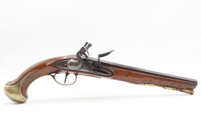 Late-1700s WILLIAMS of London Antique British FLINTLOCK Self Defense Pistol Late 18th Century Handgun with BRASS FURNITURE - Image 2 of 17