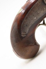Very Scarce ENGRAVED Antique GILLESPIE Percussion DERRINGER Pistol NEW YORK CALIFORNIA GOLD RUSH Era RIVERBOAT GAMBLER’s Gun - Image 3 of 17