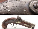 Very Scarce ENGRAVED Antique GILLESPIE Percussion DERRINGER Pistol NEW YORK CALIFORNIA GOLD RUSH Era RIVERBOAT GAMBLER’s Gun