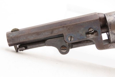 ENGRAVED Antique CIVIL WAR Era MANHATTAN ARMS .31 POCKET Model RevolverNew Jersey Manufactured PERCUSSION Revolver - Image 5 of 21