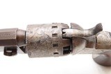 ENGRAVED Antique CIVIL WAR Era MANHATTAN ARMS .31 POCKET Model RevolverNew Jersey Manufactured PERCUSSION Revolver - Image 7 of 21