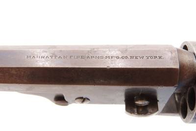 ENGRAVED Antique CIVIL WAR Era MANHATTAN ARMS .31 POCKET Model RevolverNew Jersey Manufactured PERCUSSION Revolver - Image 8 of 21