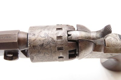 ENGRAVED Antique CIVIL WAR Era MANHATTAN ARMS .31 POCKET Model RevolverNew Jersey Manufactured PERCUSSION Revolver - Image 7 of 21