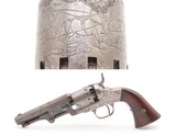 ENGRAVED Antique CIVIL WAR Era MANHATTAN ARMS .31 POCKET Model RevolverNew Jersey Manufactured PERCUSSION Revolver
