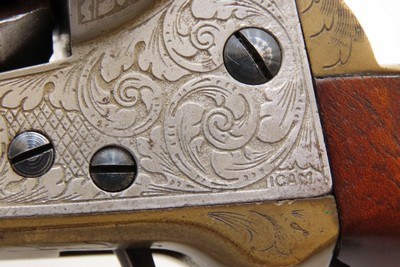 Antique Italian Reproduction 2nd Model COLT DRAGOON .44 Percussion Revolver ENGRAVED 1978 Manufactured ICAM Signed - Image 16 of 22