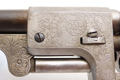 Antique Italian Reproduction 2nd Model COLT DRAGOON .44 Percussion Revolver ENGRAVED 1978 Manufactured ICAM Signed - Image 7 of 22