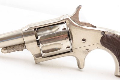 1870-80s REMINGTON “New Model No. 4” .38 RF Self Defense POCKET RevolverVERY NICE WILD WEST Conceal/Carry NICKEL FINISH - Image 4 of 16