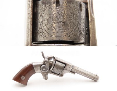 Rare CIVIL WAR Era First Issue ALLEN & WHEELOCK .22 RF SIDEHAMMER Revolver - Image 1 of 22