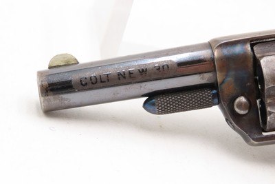 1876 Antique COLT “New Line” .30 RF ETCHED PANED Pocket Revolver WILD WESTCONDITION! With DESIRABLE CASE-HARDENED FRAME - Image 5 of 17