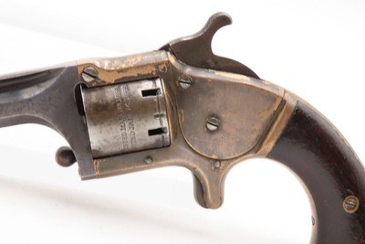 Post-CIVIL WAR Antique CONNECTICUT ARMS CO. Pocket Model CUPFIRE RevolverRare and Unique 6-shot Cupfire Cartridge Design - Image 4 of 19