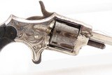RARE Hopkins & Allen FACTORY ENGRAVED Antique “CZAR” Single Action Revolver WILD WEST Pocket Carry .22 Rimfire NICKEL PLATED - Image 18 of 19