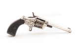 RARE Hopkins & Allen FACTORY ENGRAVED Antique “CZAR” Single Action Revolver WILD WEST Pocket Carry .22 Rimfire NICKEL PLATED - Image 16 of 19