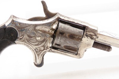 RARE Hopkins & Allen FACTORY ENGRAVED Antique “CZAR” Single Action Revolver WILD WEST Pocket Carry .22 Rimfire NICKEL PLATED - Image 18 of 19
