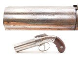 CIVIL WAR Era Antique ALLEN & WHEELOCK .31 PERCUSSION Pepperbox GOLD RUSHENGRAVED 6-Shot Pepperbox RIVERBOAT GAMBLER