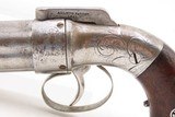 CIVIL WAR Era Antique ALLEN & WHEELOCK .31 PERCUSSION Pepperbox GOLD RUSHENGRAVED 6-Shot Pepperbox RIVERBOAT GAMBLER - Image 4 of 18