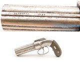 ENGRAVED Antique ALLEN & THURBER .31 Bar Hammer NORWICH Pepperbox BELLY GUN First American Double Action Revolving Pistol
