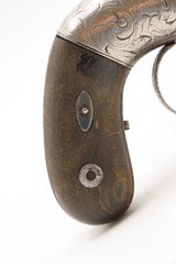 ENGRAVED Antique ALLEN & THURBER .31 Bar Hammer NORWICH Pepperbox BELLY GUN First American Double Action Revolving Pistol - Image 16 of 18