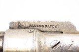 ENGRAVED Antique ALLEN & THURBER .31 Bar Hammer NORWICH Pepperbox BELLY GUN First American Double Action Revolving Pistol - Image 6 of 18
