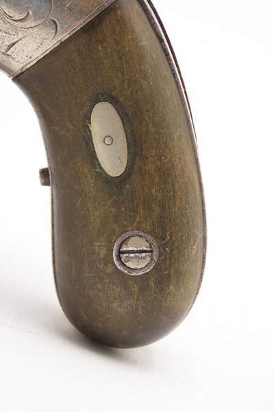 ENGRAVED Antique ALLEN & THURBER .31 Bar Hammer NORWICH Pepperbox BELLY GUN First American Double Action Revolving Pistol - Image 3 of 18