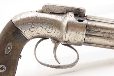 ENGRAVED Antique ALLEN & THURBER .31 Bar Hammer NORWICH Pepperbox BELLY GUN First American Double Action Revolving Pistol - Image 17 of 18