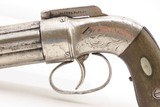 ENGRAVED Antique ALLEN & THURBER .31 Bar Hammer NORWICH Pepperbox BELLY GUN First American Double Action Revolving Pistol - Image 4 of 18