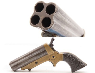 CIVIL WAR Era Antique C. SHARPS .22 PEPPERBOX Wild West RIVERBOAT GAMBLERMfg. 1859-74 Model 1 Pocket Pepperbox Revolver