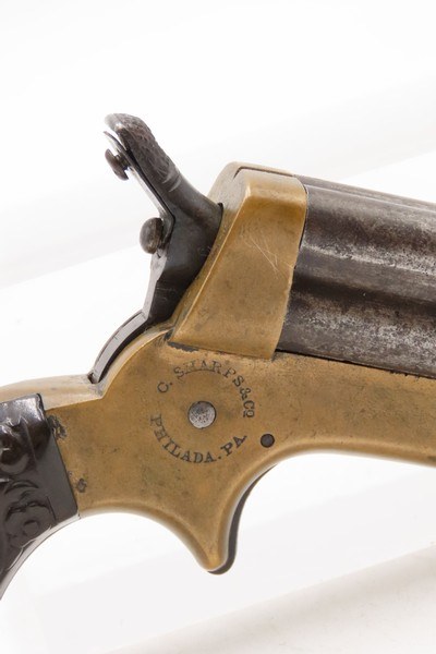 CIVIL WAR Era Antique C. SHARPS .22 PEPPERBOX Wild West RIVERBOAT GAMBLERMfg. 1859-74 Model 1 Pocket Pepperbox Revolver - Image 18 of 19