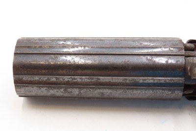 CIVIL WAR Era Antique BLUNT & SYMS Percussion PEPPERBOX Pistol WILD WESTScarce ENGRAVED Underhammer Ring Trigger Revolver - Image 12 of 16