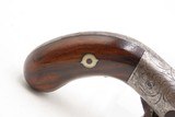 CIVIL WAR Era Antique BLUNT & SYMS Percussion PEPPERBOX Pistol WILD WESTScarce ENGRAVED Underhammer Ring Trigger Revolver - Image 14 of 16
