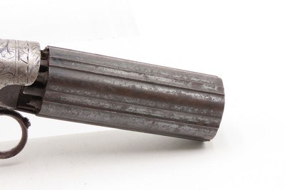 CIVIL WAR Era Antique BLUNT & SYMS Percussion PEPPERBOX Pistol WILD WESTScarce ENGRAVED Underhammer Ring Trigger Revolver - Image 16 of 16