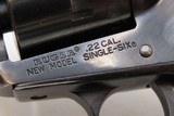 RUGER New Model SINGLE SIX .22 WIN. MAGNUM RF Small Game RevolverFINE Plinking/Small Game Revolver! - Image 6 of 21