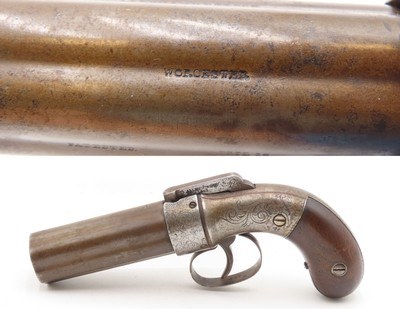 CIVIL WAR Era Antique ALLEN & WHEELOCK .31 PERCUSSION Pepperbox GOLD RUSH