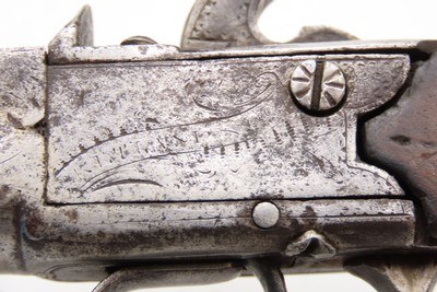 EUROPEAN Antique FLINTLOCK Boxlock SCREW BARREL Self Defense POCKET PistolSMALL Early 1800s Self Defense BELT/MUFF Pistol - Image 6 of 17