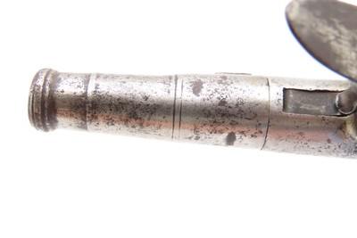 EUROPEAN Antique FLINTLOCK Boxlock SCREW BARREL Self Defense POCKET PistolSMALL Early 1800s Self Defense BELT/MUFF Pistol - Image 9 of 17