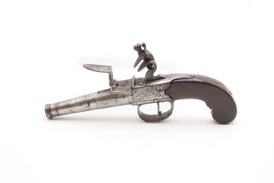 EUROPEAN Antique FLINTLOCK Boxlock SCREW BARREL Self Defense POCKET PistolSMALL Early 1800s Self Defense BELT/MUFF Pistol - Image 2 of 17