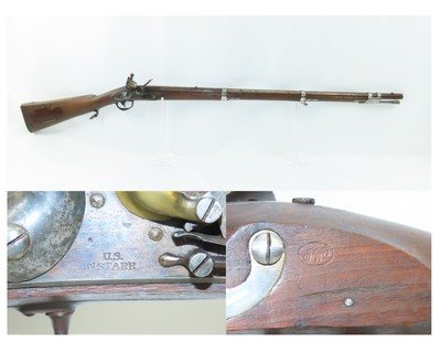 NATHAN STARR & CO Antique U.S. Contract Model 1817 Flintlock “COMMON RIFLE” SCARCE 1 of 10,200 Original Flintlock! - Image 1 of 21