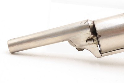 ENGRAVED CIVIL WAR Antique NATIONAL ARMS Moore’s Patent Teat-Fire RevolverHandgun that Circumvented S&W’s ROLLIN WHITE Patent - Image 7 of 17