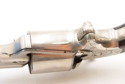 ENGRAVED CIVIL WAR Antique NATIONAL ARMS Moore’s Patent Teat-Fire RevolverHandgun that Circumvented S&W’s ROLLIN WHITE Patent - Image 13 of 17
