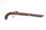 c1830s-40s R. ROGERS Rare PILL-PRIMED Antique TRANSITIONAL Utica, NY Pistol Also known as the “PILLOCK” Firing System - Image 2 of 18