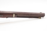 c1830s-40s R. ROGERS Rare PILL-PRIMED Antique TRANSITIONAL Utica, NY Pistol Also known as the “PILLOCK” Firing System - Image 5 of 18