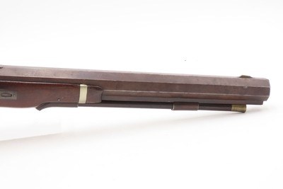c1830s-40s R. ROGERS Rare PILL-PRIMED Antique TRANSITIONAL Utica, NY Pistol Also known as the “PILLOCK” Firing System - Image 5 of 18