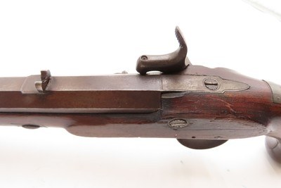 c1830s-40s R. ROGERS Rare PILL-PRIMED Antique TRANSITIONAL Utica, NY Pistol Also known as the “PILLOCK” Firing System - Image 13 of 18